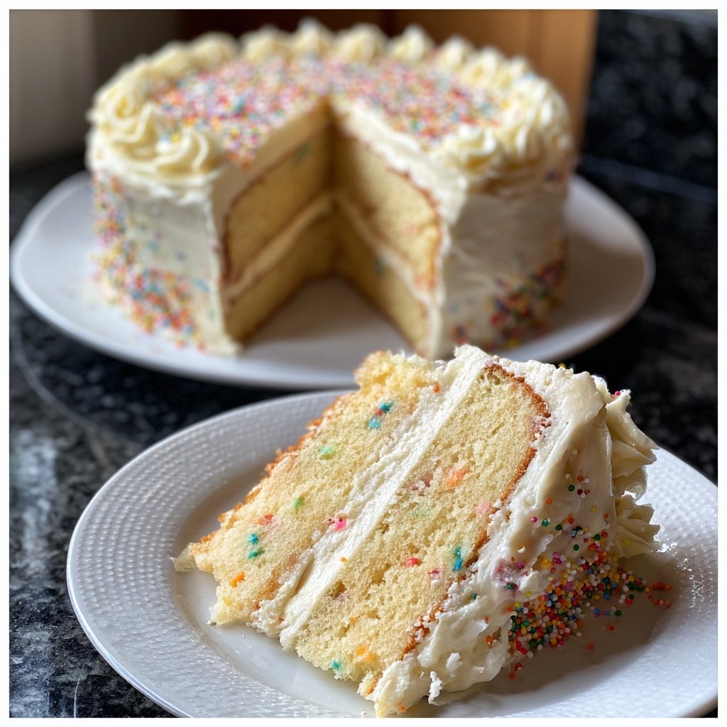 Geburtstagskuchen mit Buttercreme