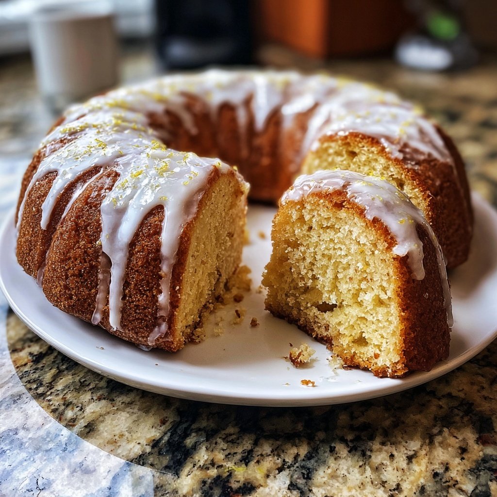 Zitronenkuchen mit Joghurt und Honig