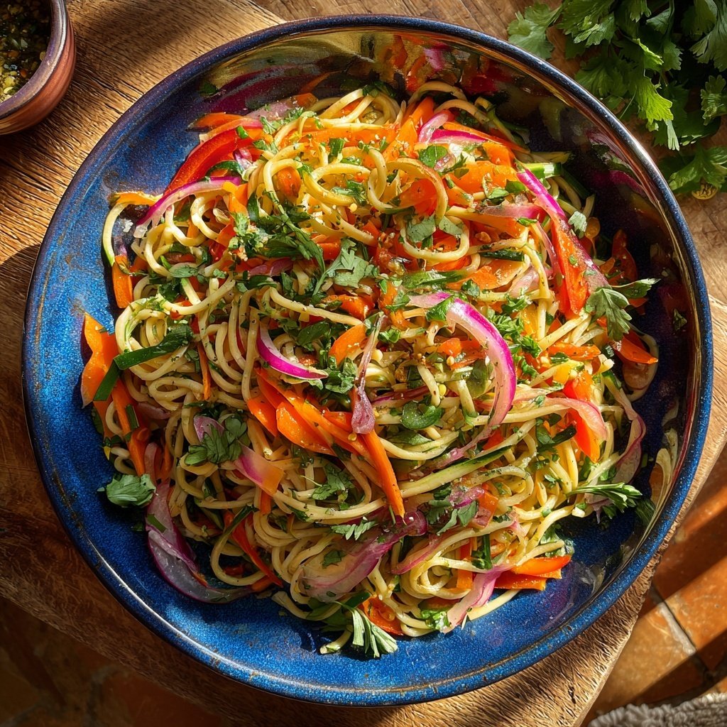 Mediterraner Nudelsalat Mit Zitronen Dressing