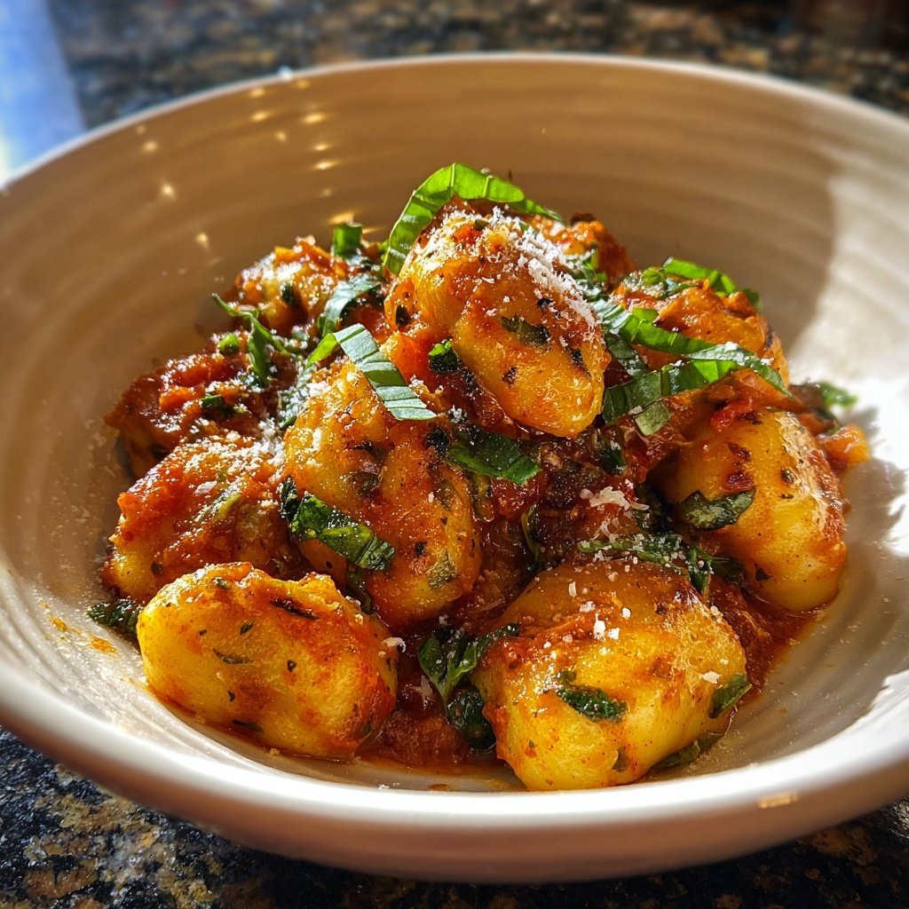 Kartoffel-Gnocchi mit Tomatenragout