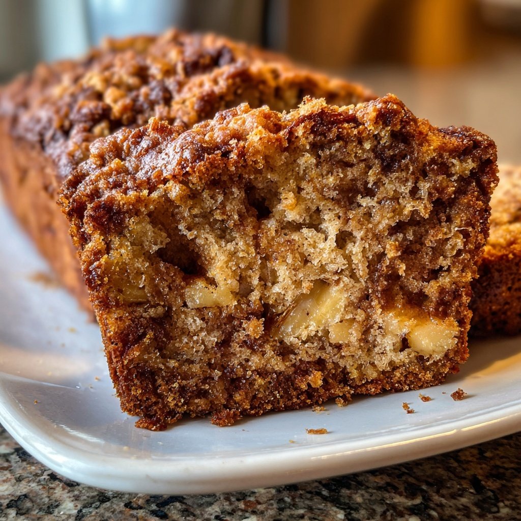 Bananenbrot mit Apfel und Zimt