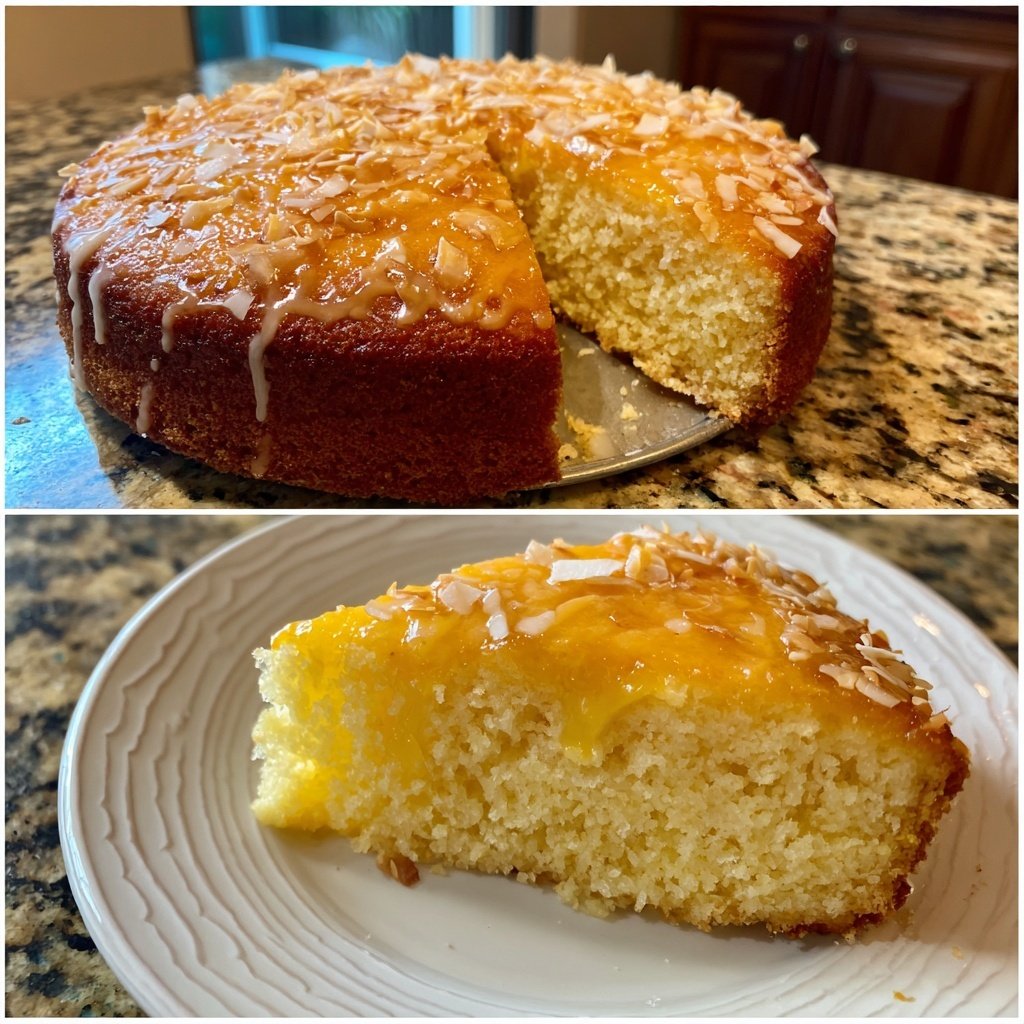 Zitronenkuchen mit Kokosflocken