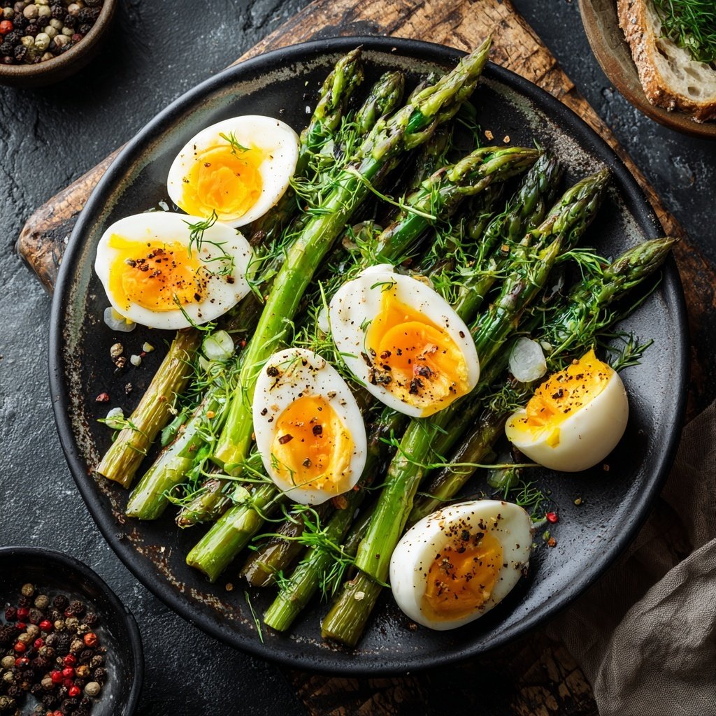 Grüner Spargel Mit Ei