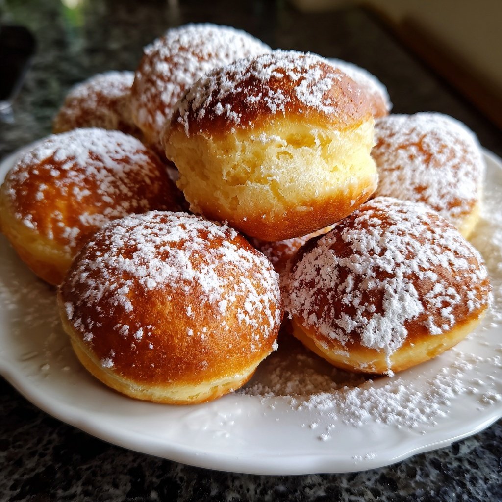 Quarkbällchen mit Joghurtteig